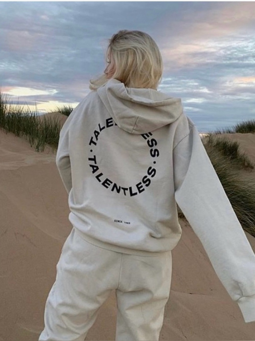 Talentless bone circle Logo Hoodie - Casual Pullover L/XL